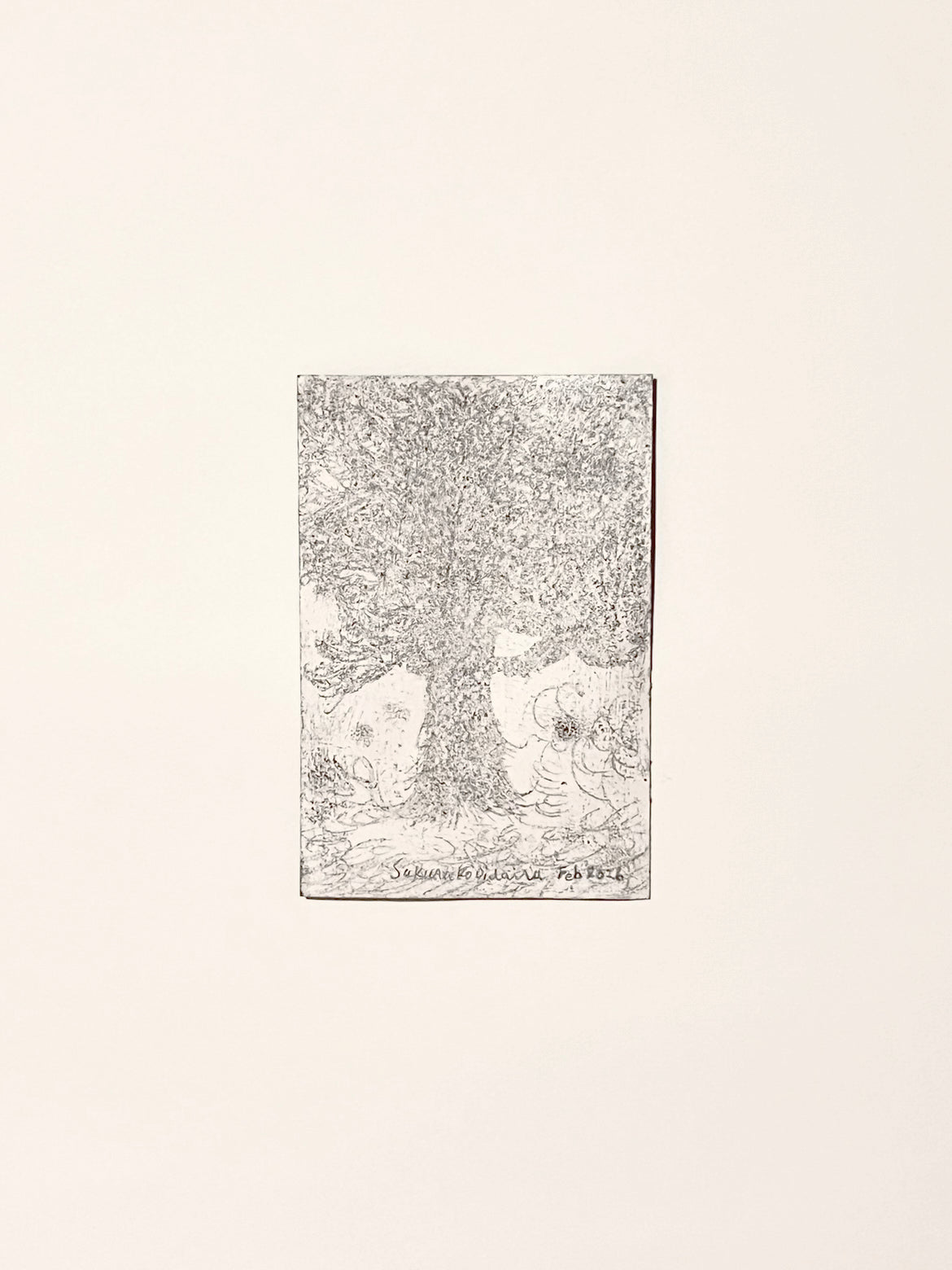 Peace piece no.1  [ Oak wood, Framed ]